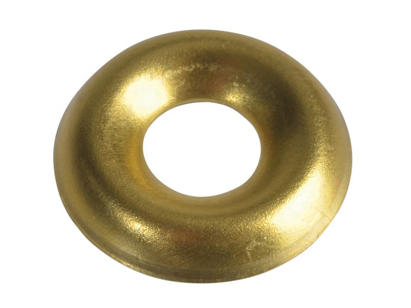 Screw Cup Washers, Polished Brass