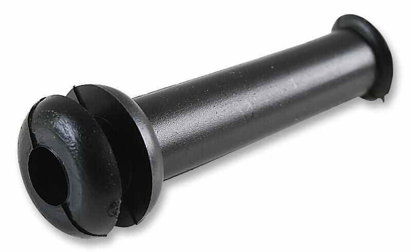 PVC Cable Grommet Sleeves Black 6.10mm Cable Dia. 50 Pack