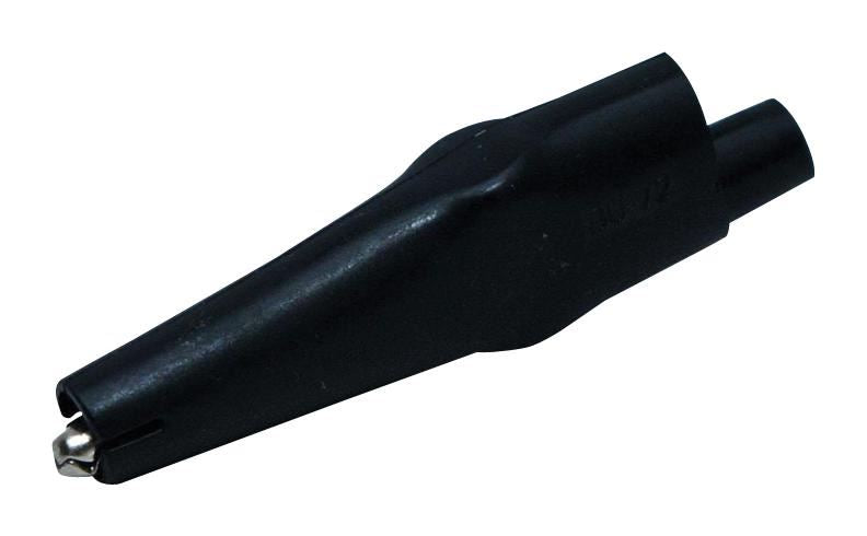 10A Insulated Steel Crocodile Clip, Black