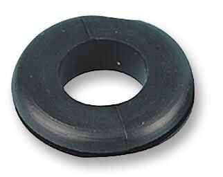 Round PVC Cable Grommet Black 11.10mm Cable Dia. 100 Pack