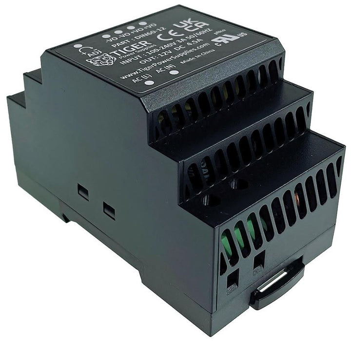 12V, 4.5A, 60W, AC/DC DIN Rail Power Supply