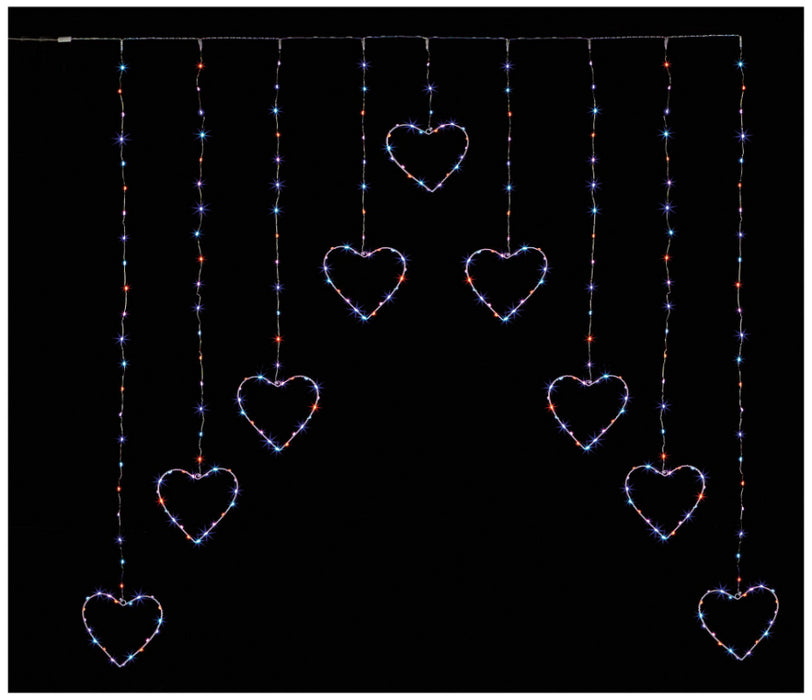 303 LED Heart Shape Curtain Light, 1.2x1.2m