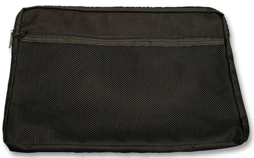 A4 Canvas Zip Bag with Mesh Zipped Pocket, Black