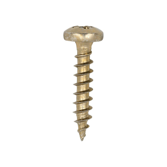 Classic Multi-Purpose Screws - PZ2 - Pan Head - Yellow. Various Sizes