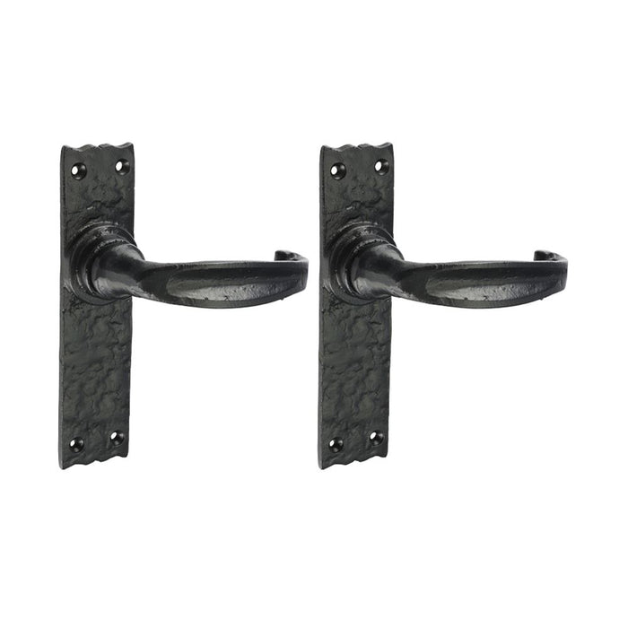 Narrow Style Lever Latch Handles - Antique Black (Size 155 x 37 - 2 Pieces)