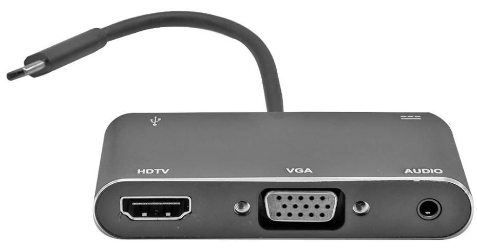 USB-C to HDMI, VGA & Audio Adaptor with Power Delivery
