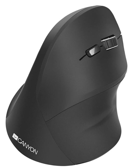 6 Button Vertical Wireless Mouse, Black