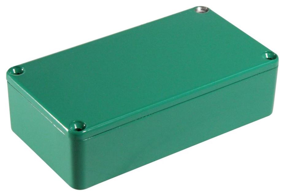IP54 Green Stomp Box Aluminium Instrument Enclosure - 112x60x34mm