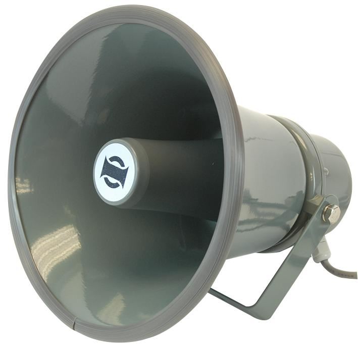 15W 100V Line Weatherproof 8" Round Metal Horn Speaker, IP66