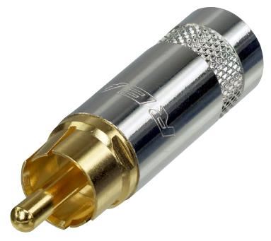 Phono Plug, Nickel Shell, Gold