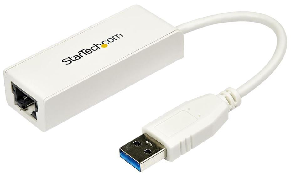 USB 3.0 to Gigabit Ethernet Adaptor, White