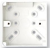 1 Gang White PVC Surface Back Box, 1x Oval Push-Out — StampyTools