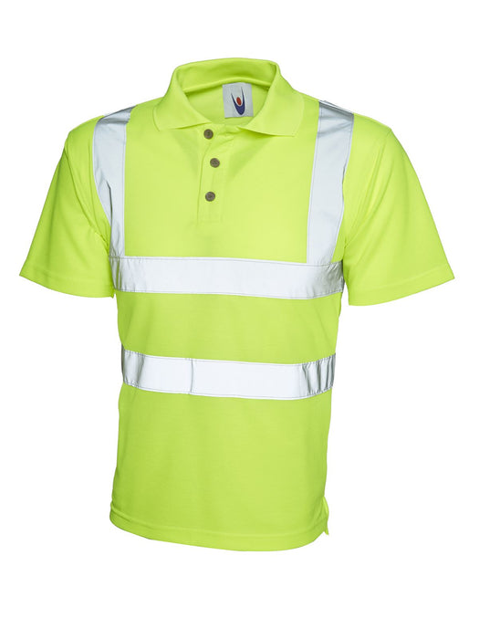 Unisex Hi-Viz Polo Shirt - Knitted Collar