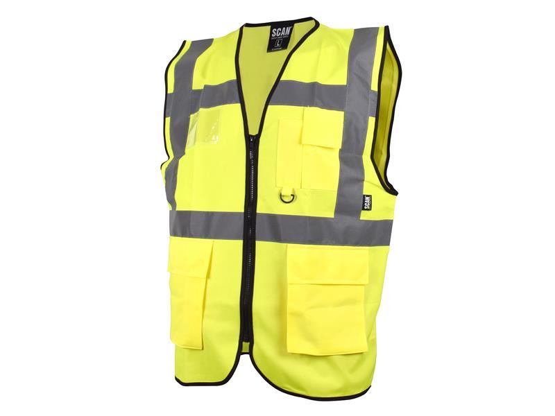 Hi-Vis Utility Yellow Waistcoat - L (44in)