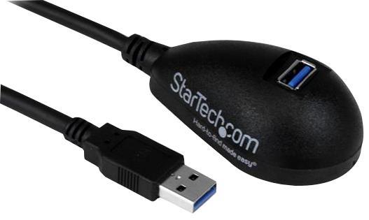 Desktop USB 3.0 Male to Female Extension Lead with Dock, 1.5m