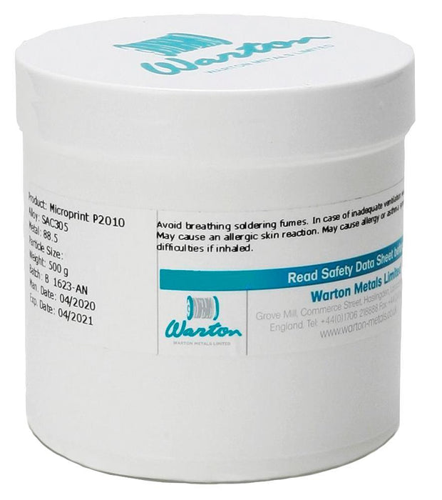 Microprint P2010 No Clean, Lead Free Solder Paste, 15-32um, 250g Pot