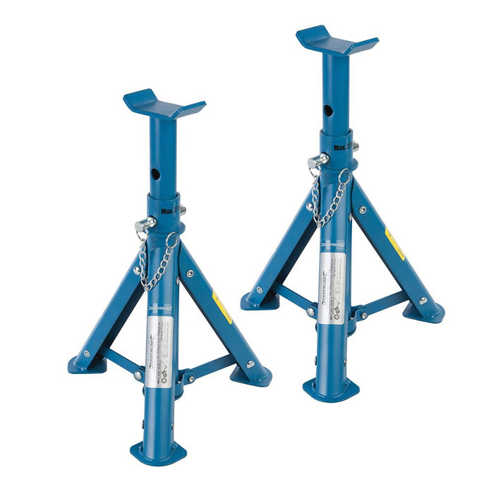 Folding Axle Stand Set 2pce - 2 Tonne