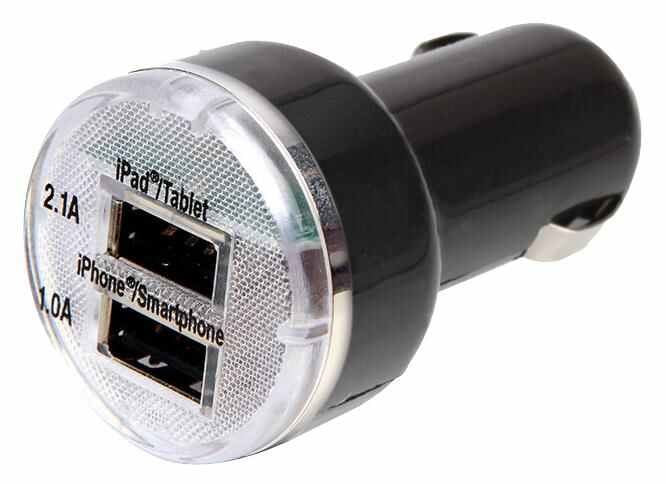 Dual USB Car Charger for Tablet & Smartphone