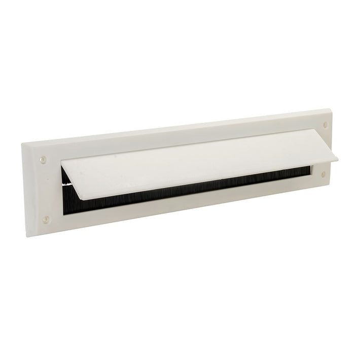 Letterbox Draught Seal with Flap - 338 x 78mm White