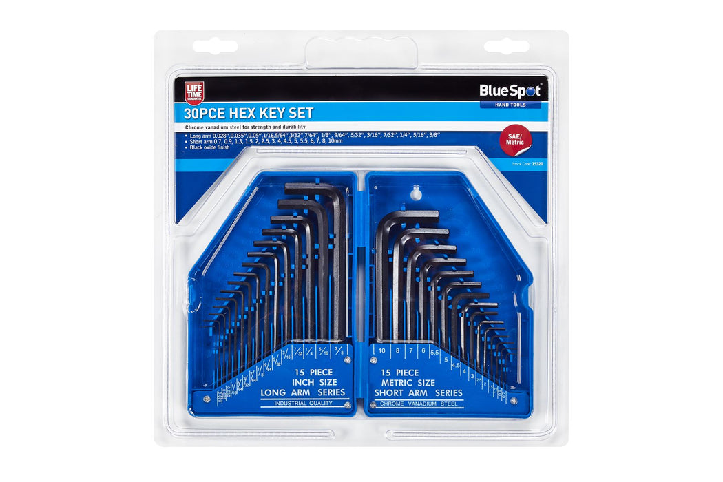 30 Pce Hex Key Set