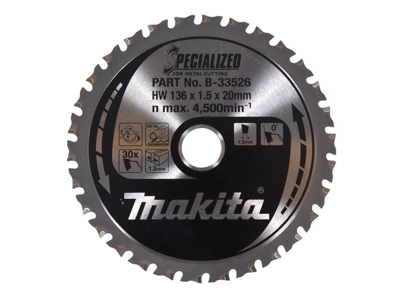 B-33526 Specialized for Metal Cutting Saw Blade 136 x 20mm x 30T