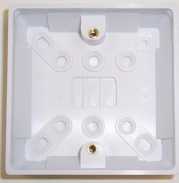 1-Gang White Surface Mount Pattress Box