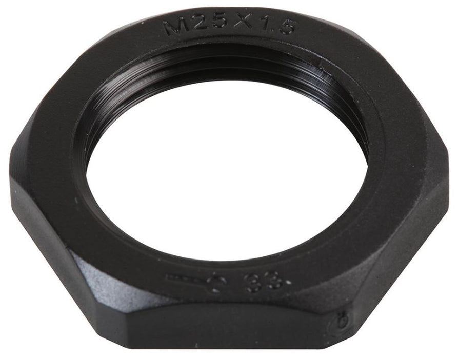 Nylon Lock Nut, Black, Pack of 10