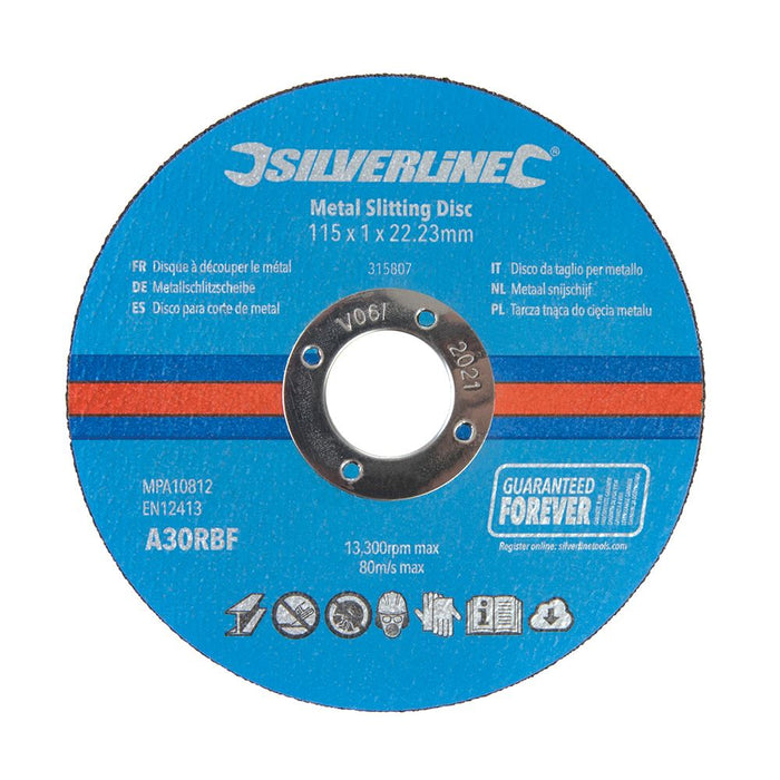 Metal Slitting Discs 10pk - 115 x 1 x 22.23mm