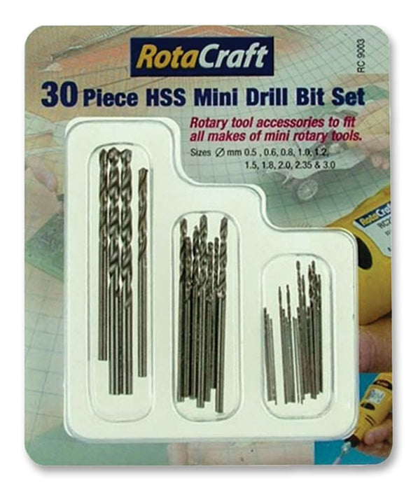 ROTACRAFT - Mini HSS Drill Bit Set, 30 Piece