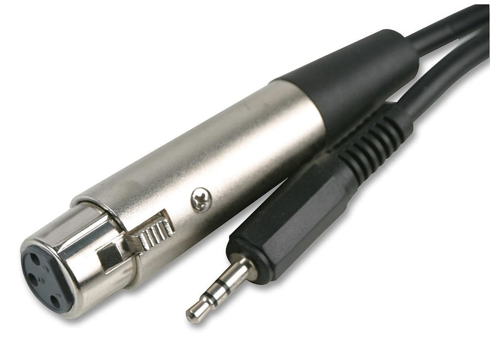 3 Pin XLR Socket to 3.5mm Stereo Jack Plug Lead