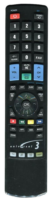 3 In 1 Universal Remote Control for TV, Satellite and DVD Player