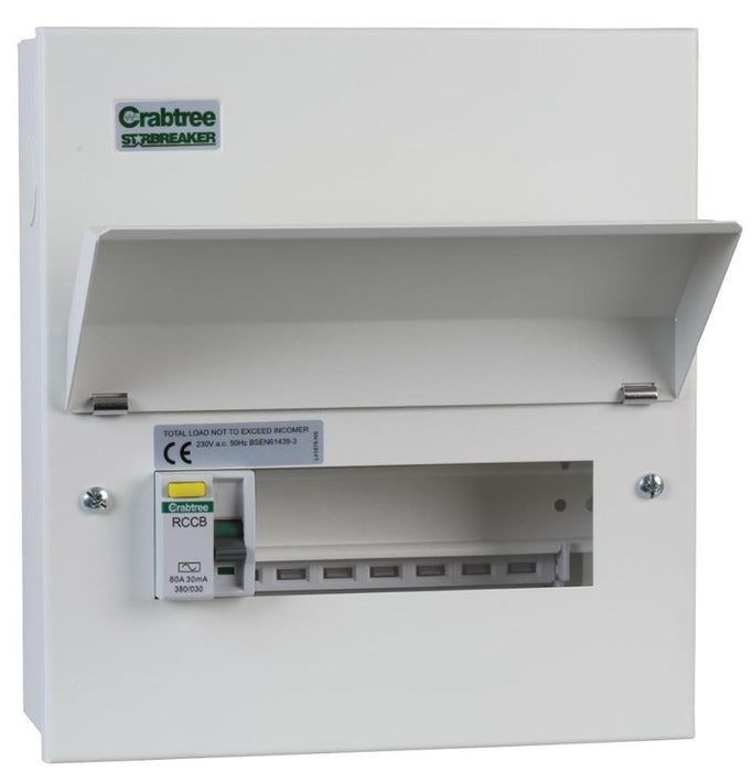 Starbreaker 7-Way Metal Incomer Unit, 80A 30mA RCD