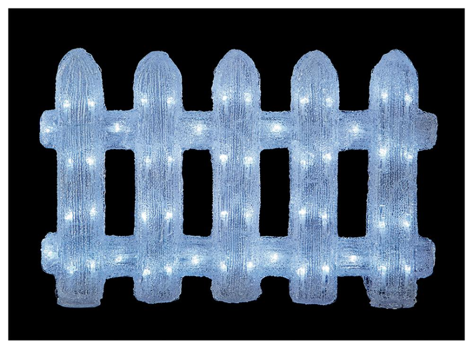 Raraion - 55cm Christmas LED Acrylic White Fence