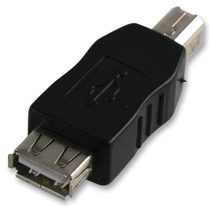 USB 2.0 A Socket to USB 2.0 B Plug Adaptor