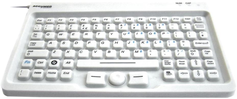 AccuMed IP67 Antibacterial Medical Mini Keyboard with Mousepad