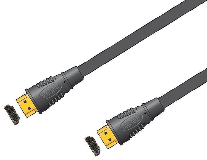 High Speed 4K UHD HDMI Lead with Ethernet, Male to Male, 5m Black