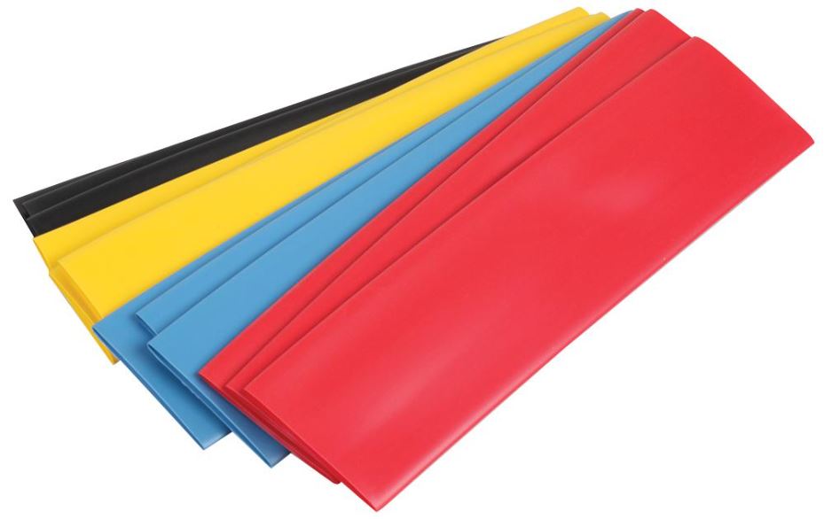 2:1 Heat Shrink Kit, Multicoloured, 25.4mm x 250mm (Pack of 12)