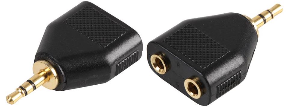 Adaptor, 2x Socket to 3.5mm Plug, Stereo