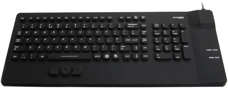 AccuMed IP67 Antibacterial Medical Keyboard with Mousepad