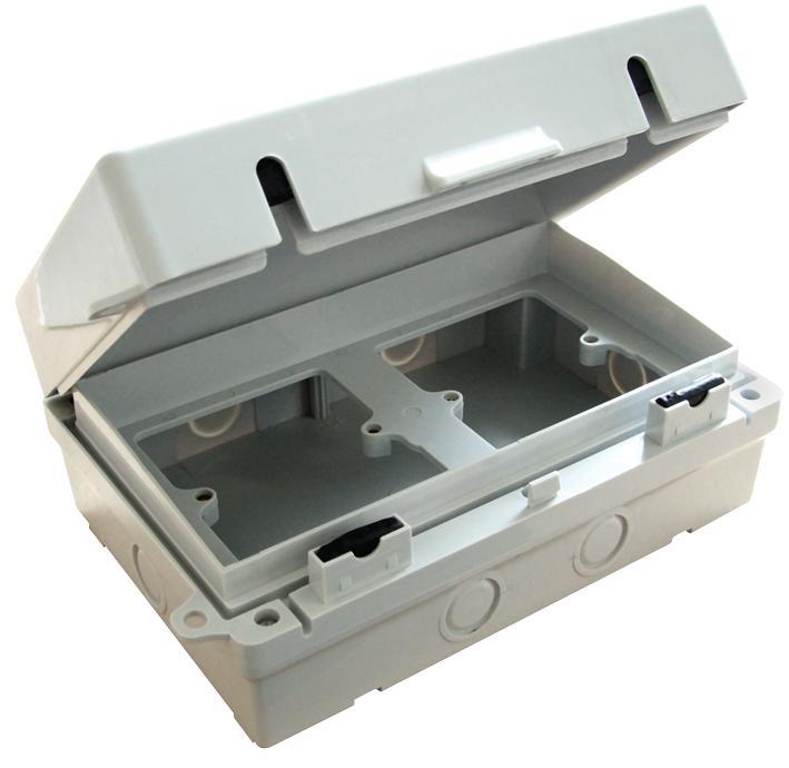 Dual 1 Gang IP65 Weatherproof Electrical Box