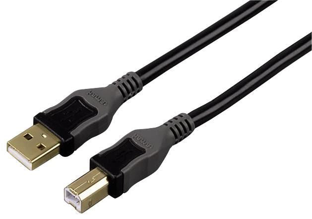 Gold Plated USB 2.0 A Plug to B Plug Lead