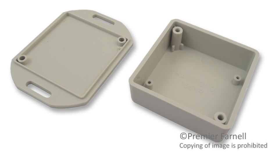 IP54 Grey ABS Handheld Enclosure with Flanged Lid