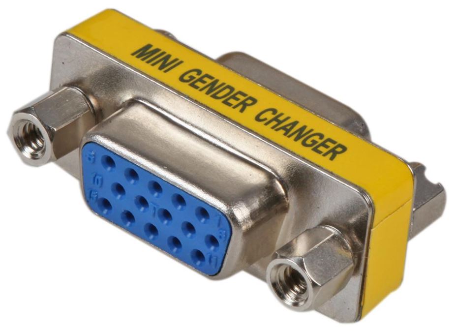 High Density 15 Pin D Sub Socket to to 15 Pin D Sub Socket