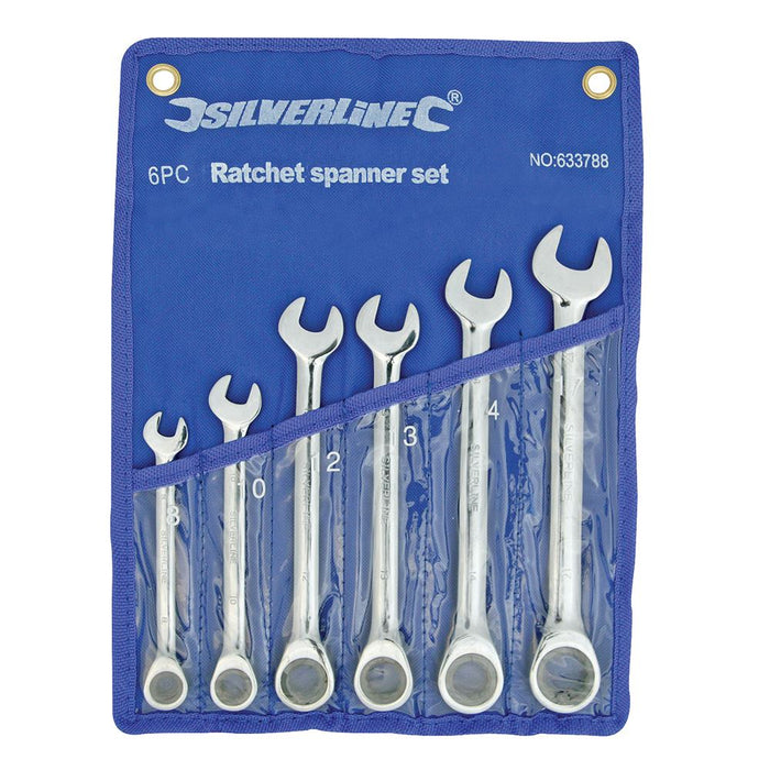 Fixed Head Ratchet Spanner Set 6pce - 8 - 17mm