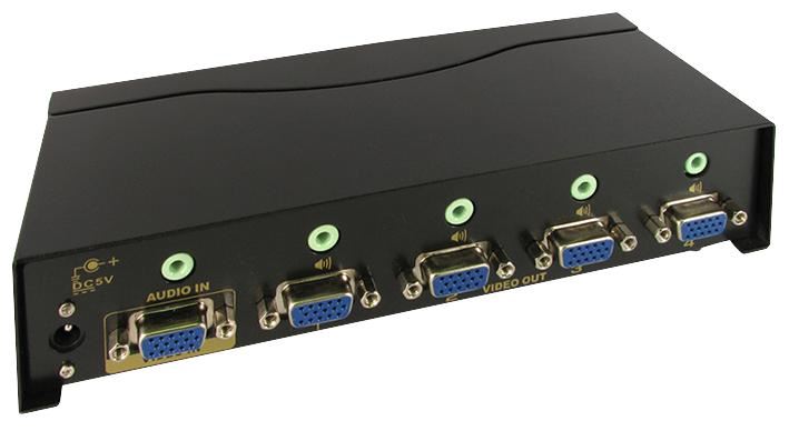 4 Port VGA Splitter with Audio