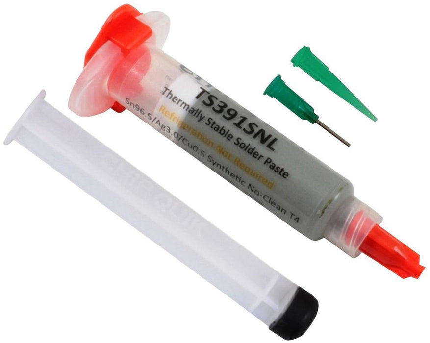 CHIP QUIK Lead-Free, Thermally Stable Solder Paste Syringe with Plunger & Tip