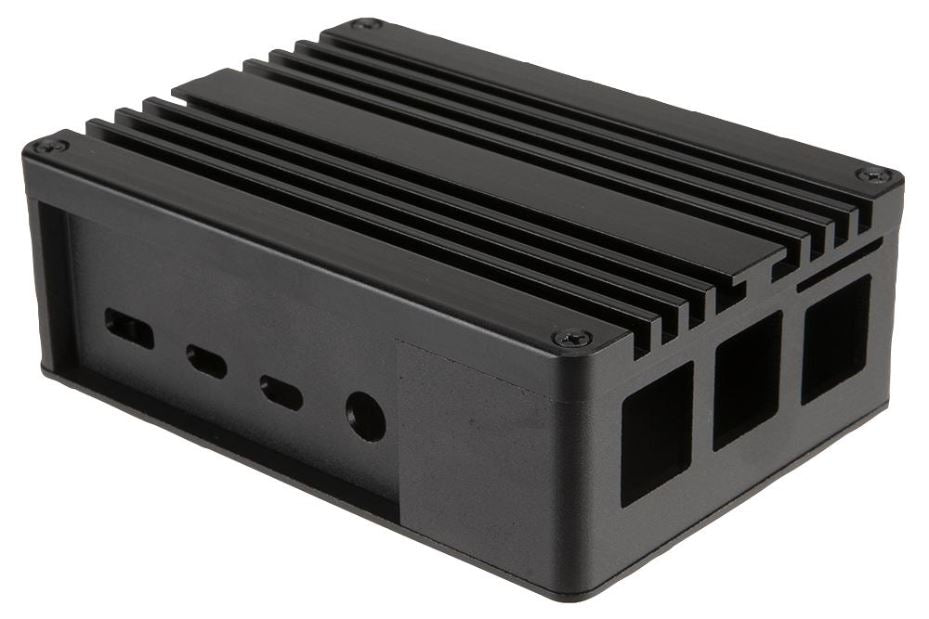 Aluminium Case for Raspberry Pi 4, Black