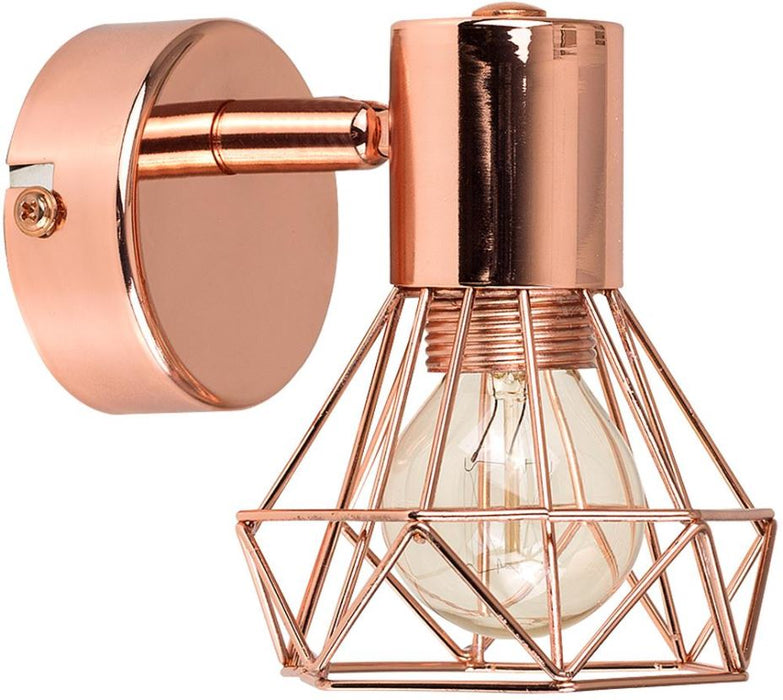 Angus Wall Light, E14, Copper