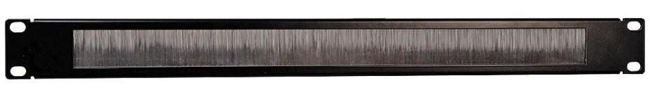 19" Rack Letterbox Brush Strip Panel, 1U