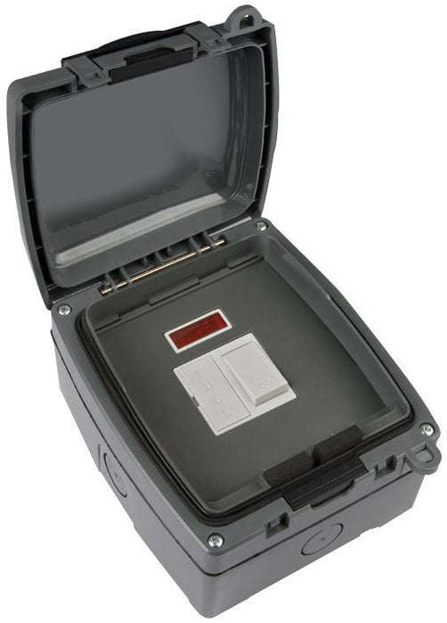 Weathersafe Extreme 1 Gang 13A Fused Spur with Switch, IP66